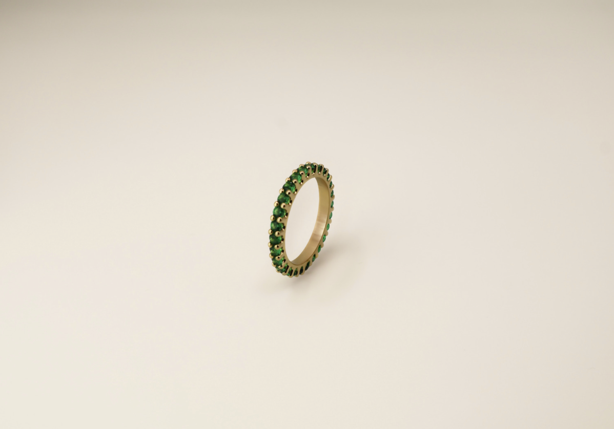 TINA RING GRÜN UND GOLD