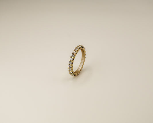 TINA RING WHITE AND GOLD